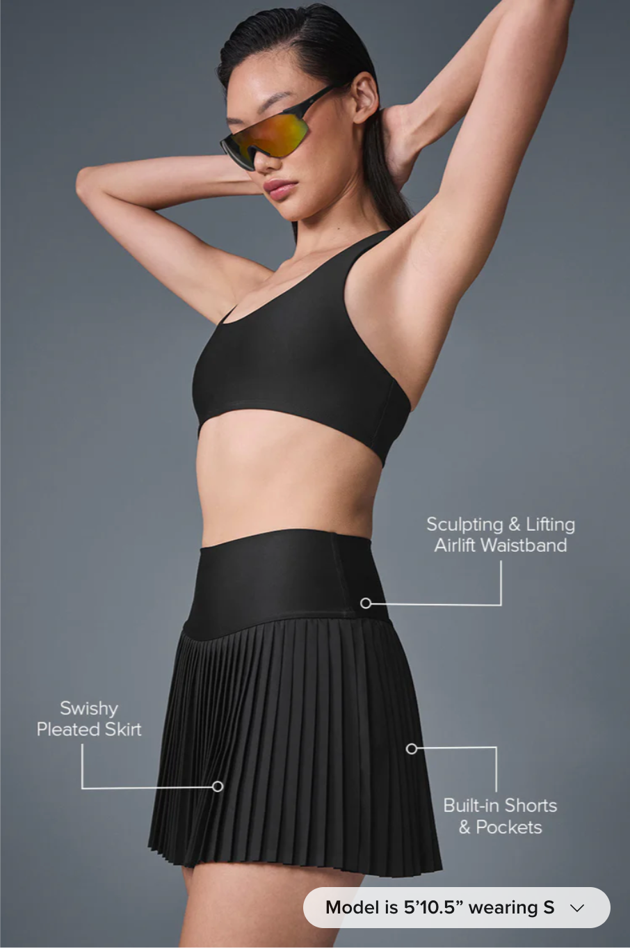 Grand Slam tennisrok - zwart