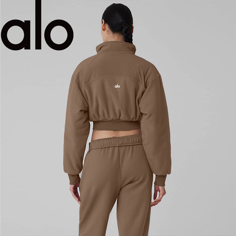 Korte fleecejas in winterse mix