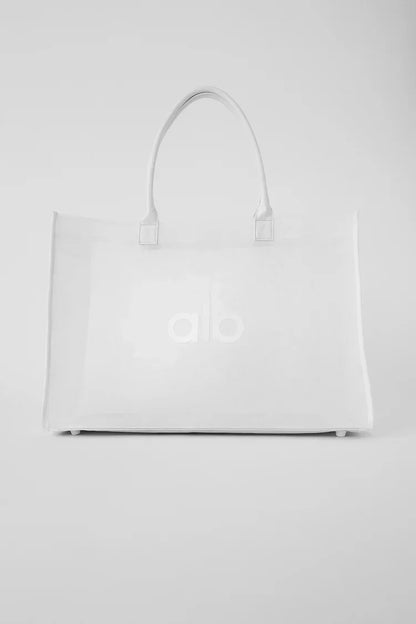 Transparante draagtas wit