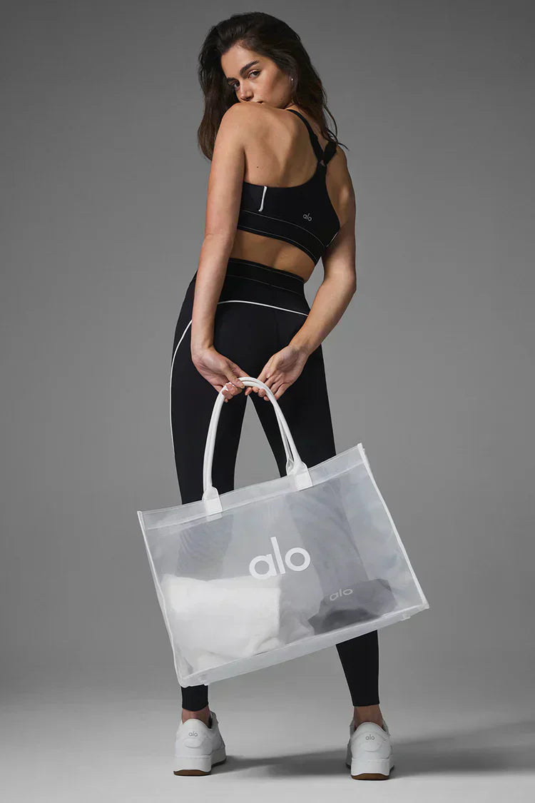 Transparante draagtas wit