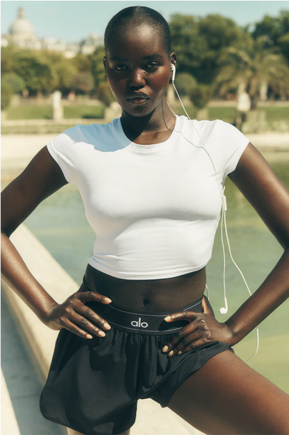 Alosoft Crop Finesse T-shirt met korte mouwen