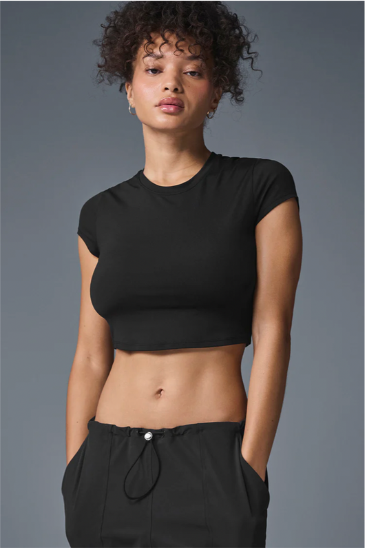 Alosoft Crop Finesse T-shirt met korte mouwen