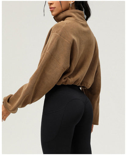 KORTE FLEECE MET KWARTRITS