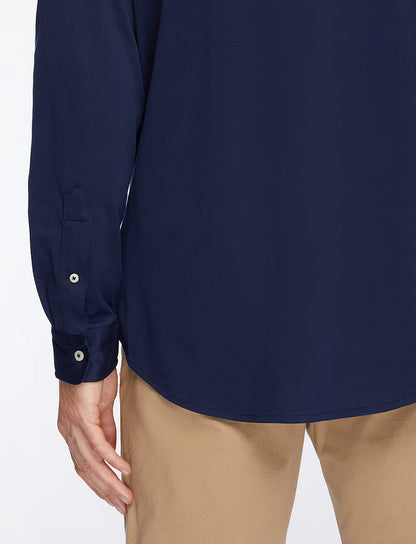 Polo met gebreide kraag – Casual overhemd